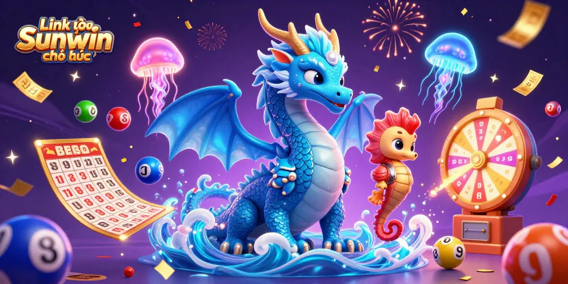 Engage with Link vào Sunwin chính thức as vibrant characters celebrate the lottery experience.