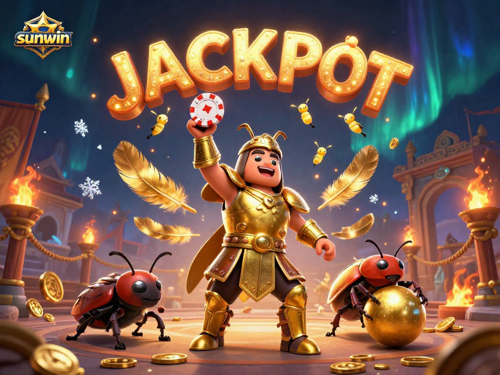 Engage with sunwin's thrilling casino atmosphere in a vibrant, action-packed 3D scene.