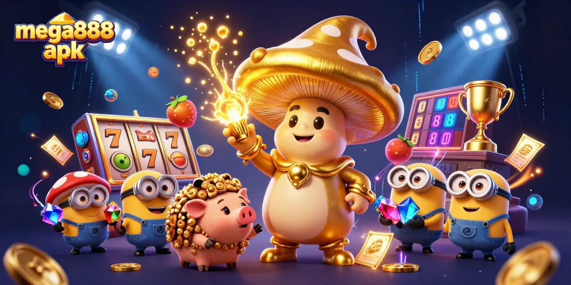 Experience the thrill of mega888 apk slots with an exciting wizard and treasure hunt!