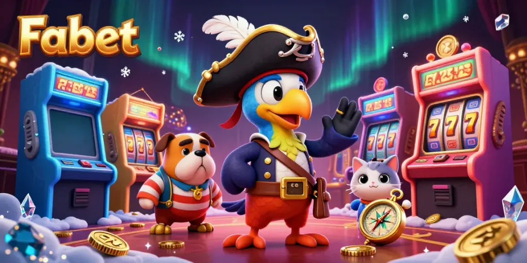Engage with Fabet's gaming universe featuring cartoon characters and exciting casino elements.