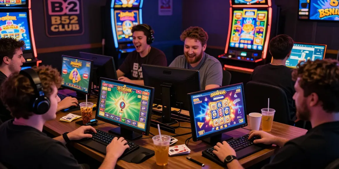 Explore dynamic B52 CLUB gaming experience at https://b52club.radio.fm/ with players enjoying mobile casino games.
