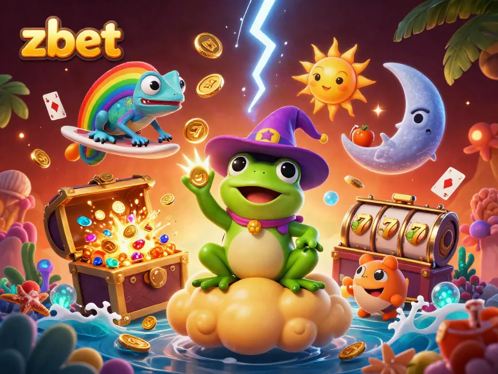Experience thrilling gaming at zbet with enchanting characters amidst a cascade of golden rewards.