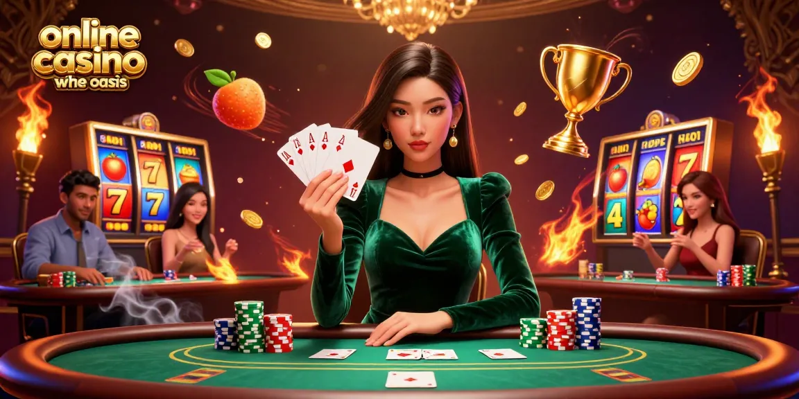 Experience the excitement of online casino ohne oasis with dynamic spinning slot reels and vibrant golden elements.